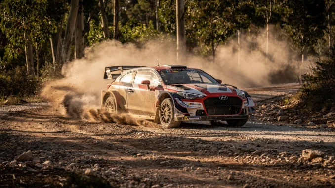 Rajd Portugalii 2026 shakedown Hyundai i20 N Rally1 na portugalskim szutrze