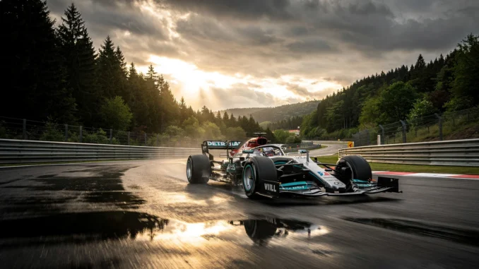 Bolid Formuly 1 na torze Spa podczas Grand Prix Belgii 2026