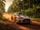 Ogier Rajd Paragwaju, samochod rajdowy WRC na szutrowym odcinku specjalnym
