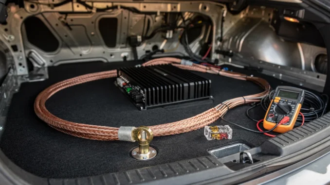 montaż car audio okablowanie