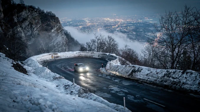 Ogier Monte-Carlo 2027 rajdowy samochod na gorskiej serpentynie